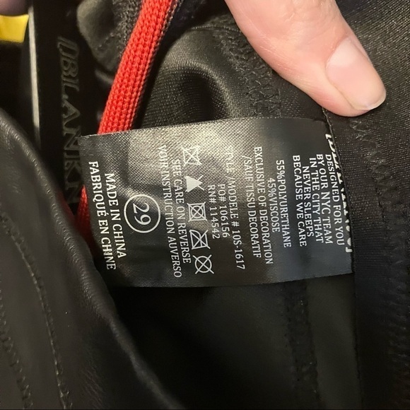 Blank NYC Light my Fire Faux Leather Pull on Pants with Red Stripes - Picture 11 of 12